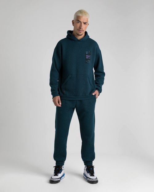 Calça Jogger Masculina NYC Em Moletom Mescla Flanelado
