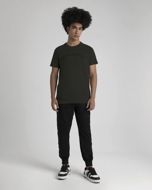 T-Shirt Masculina The Right Place To Em Algodão