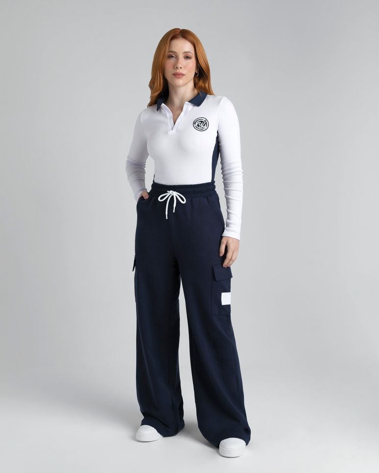 Blusa Polo Feminina Manga Longa Em Ribana