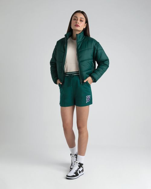 Shorts Amplo Feminino Com Abertura Lateral Em Moletom - ENFIM