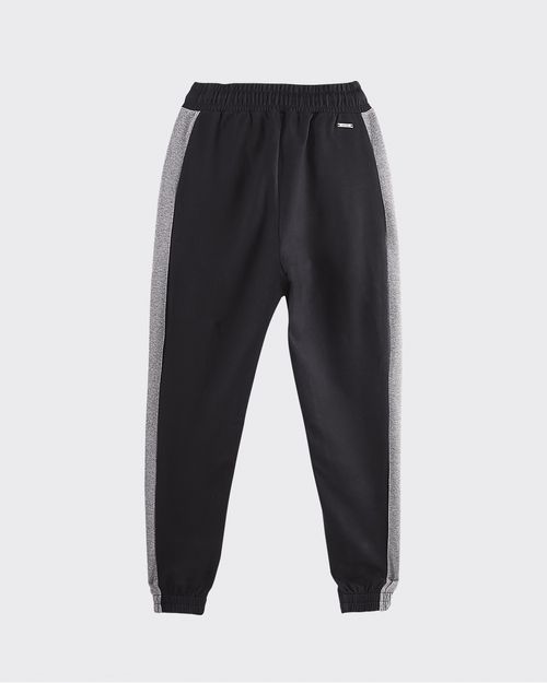 Calça Jogger Feminina Recorte Lateral Em Moletom Stretch Flanelado