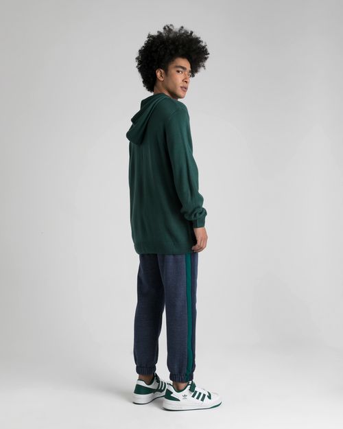 Calça Jogger Masculina Recorte Lateral Em Moletom Rajado Sustentável