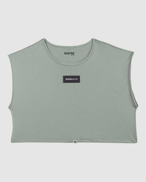 Blusa Cropped Feminina Barra Com Regulador Malha Proteção UV50+ - ENFIM