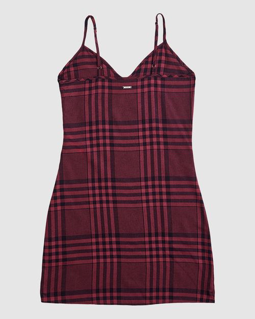 Vestido Feminino Decote V Xadrez Em Flanela Velan - Enfim