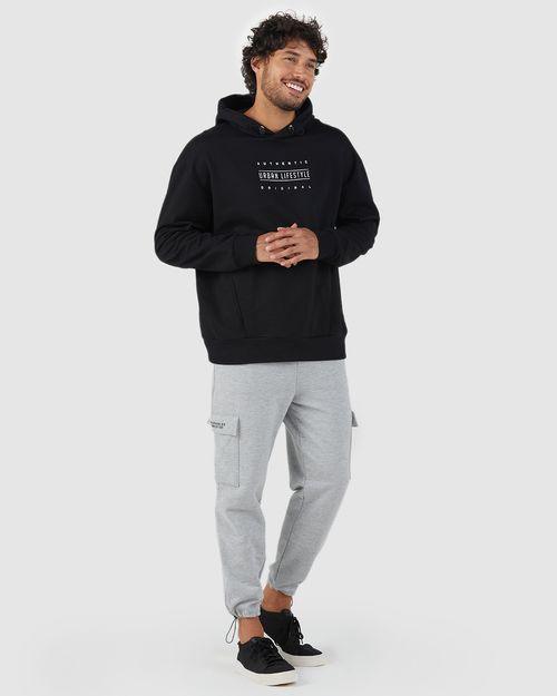 Calça Jogger Masculina Bolso Lateral Em Moletom Flanelado
