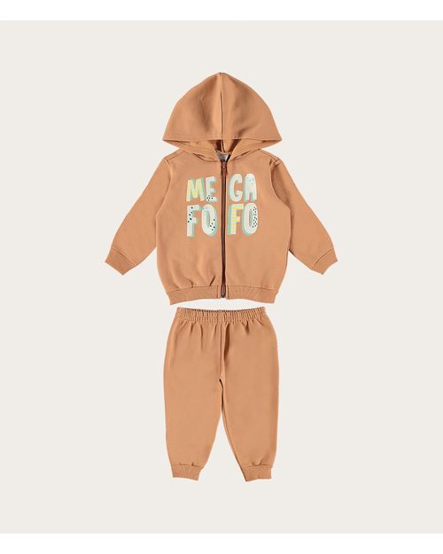 Conjunto Infantil Unissex Mega Fofo Em Moletom Malwee Kids
