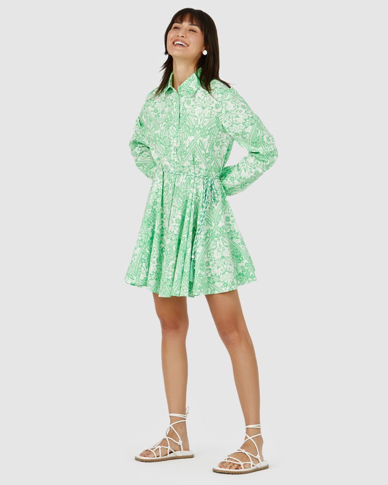 Vestido Chemise Feminino Com Cinto Em Tricoline