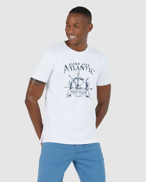 Camiseta Masculina Ocean Life Atlantic Em Malha Algodão