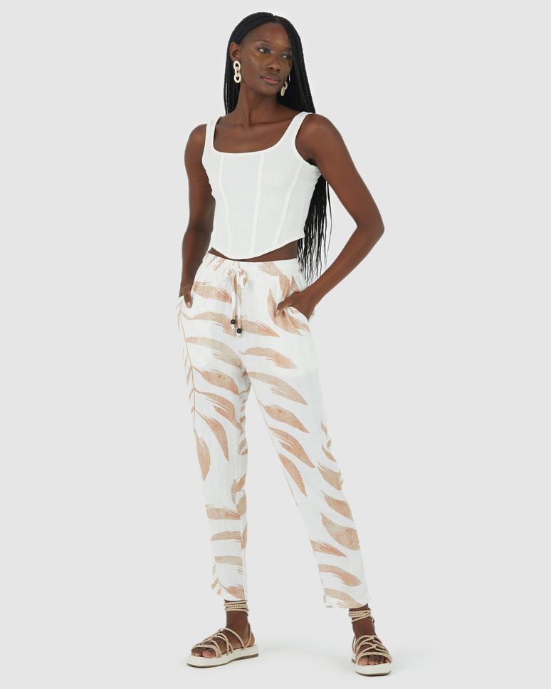 Regata Long Cropped Feminina Corset Em Ribana