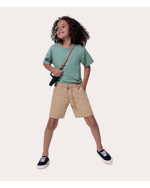 Bermuda Infantil Menino Sarja Com Elastano Malwee Kids