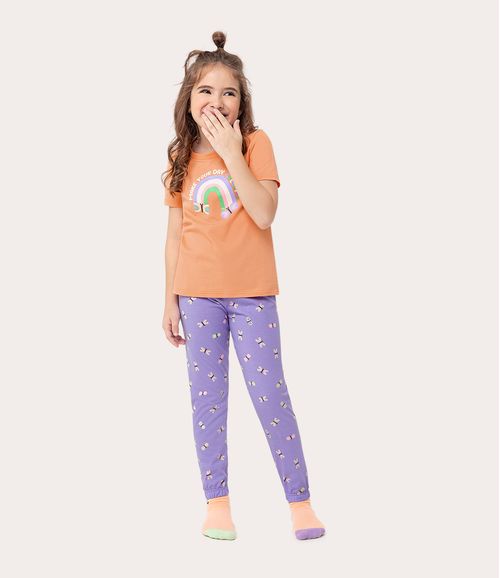 Pijama Infantil Menina Make Your Day Colorful Em Algodão Malwee Kids