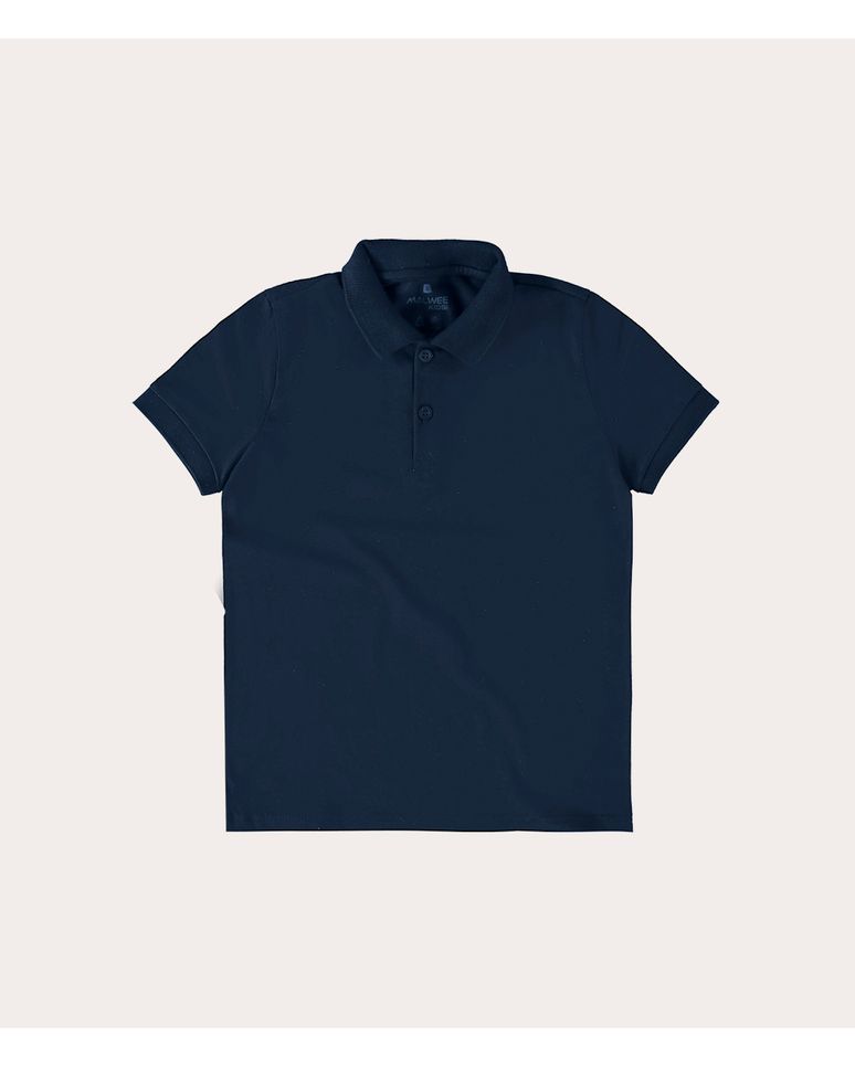 Camisa Polo Infantil Menino Peitilho Frontal Em Algodão Malwee Kids