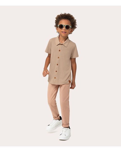 Camisa Infantil Menina Manga Curta Em Piquê Rajado Malwee Kids