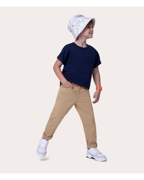 Calça Infantil Menino Skinny Em Sarja Com Elastano Malwee Kids