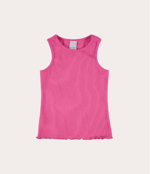 Regata Infantil Menina Decote Redondo Em Ribana Conforto Malwee Kids
