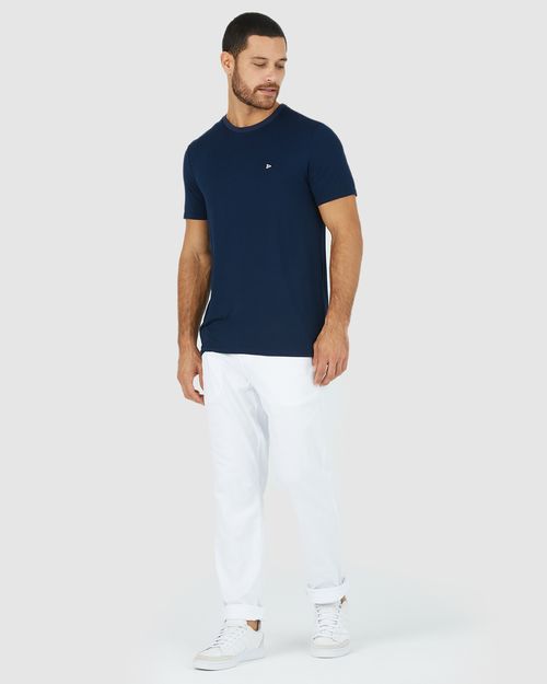 Calça Masculina Chino Em Sarja Com Elastano