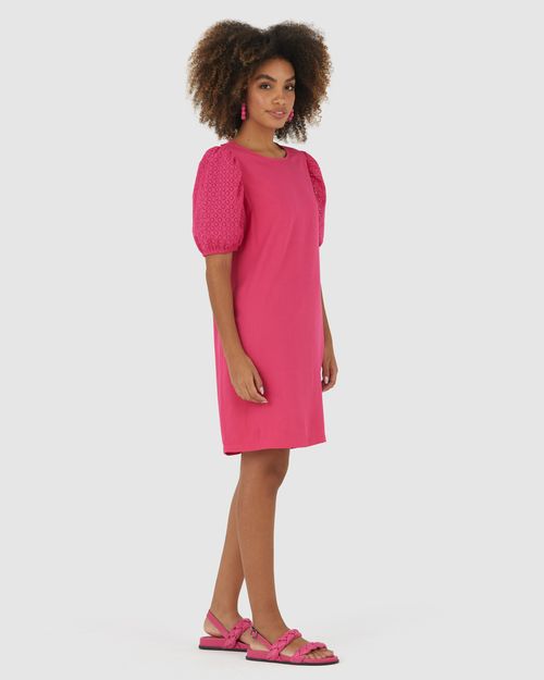 Vestido Feminino Manga Laise Bufante Em Viscose