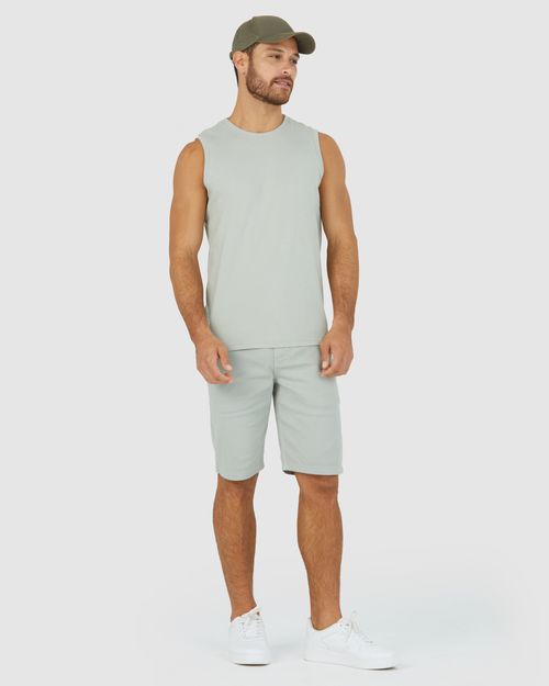 Bermuda Chino Masculina Em Sarja Com Elastano