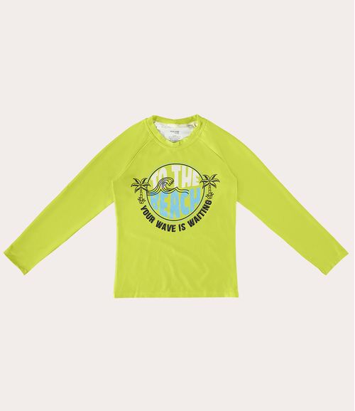 Camiseta Praia Infantil Unissex To The Beach Malha UV50+ Malwee Kids