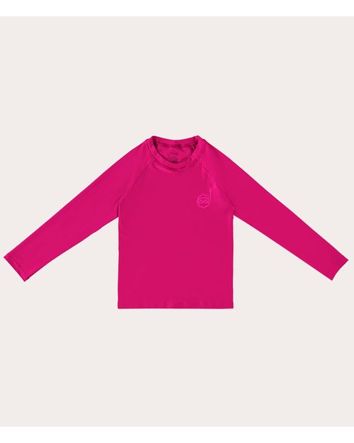 Camiseta Praia Infantil Menina Manga Longa Malha UV50+ Malwee Kids