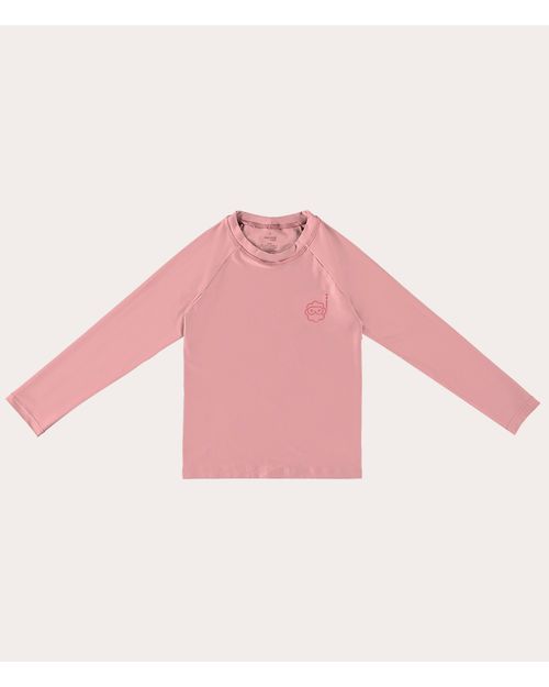 Camiseta Praia Infantil Menina Manga Longa Malha UV50+ Malwee Kids