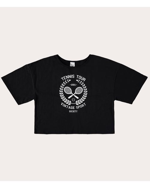 Blusa Menina Box Tennis Tour Em Algodão Malwee Kids
