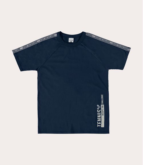 Camiseta Menino Retilínea Na Manga Em Algodão Malwee Kids