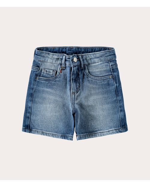 Shorts Infantil Menina Com Pingente Decorativo Em Jeans Moletom Malwee Kids
