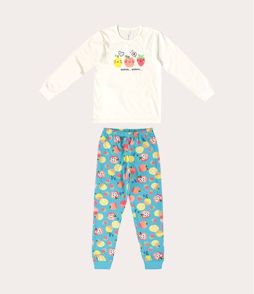 Pijama Infantil Unissex Frutas Em Algodão Malwee Kids