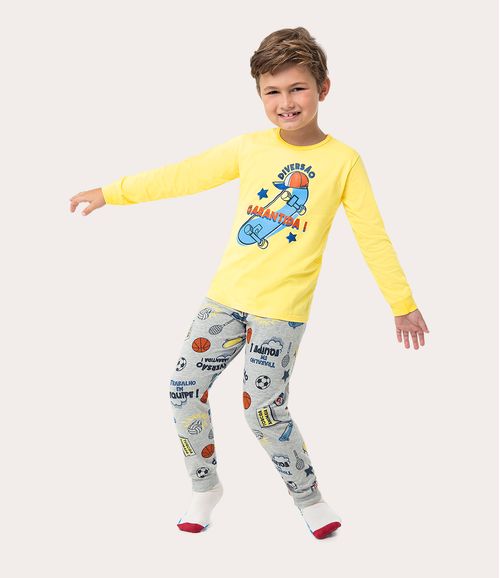 Pijama Infantil Unissex Diversão Garantida Em Algodão Malwee Kids