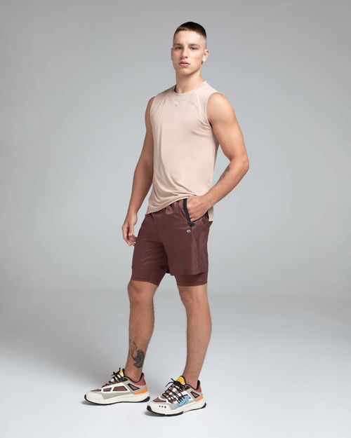 Shorts Duplo Masculino Bolso Lateral Em Tafetá - ENFIM
