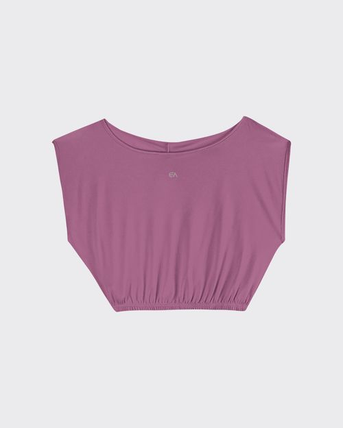 Blusa Cropped Feminina Abertura Costas Malha Com Proteção UV50+ - ENFIM