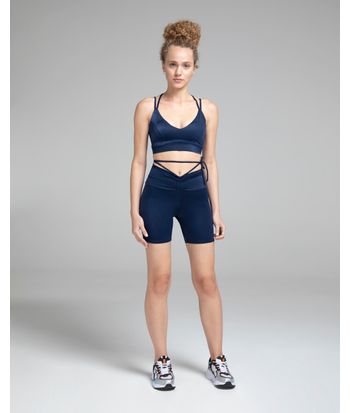 Shorts Justo Feminino Cós Amarração Em Malha Dry - ENFIM