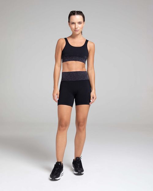 Shorts Feminino Cós Lurex Seamless Em Poliamida - ENFIM