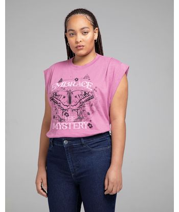 T-Shirt Feminina Muscle Tee Em Malha Flamê - ENFIM