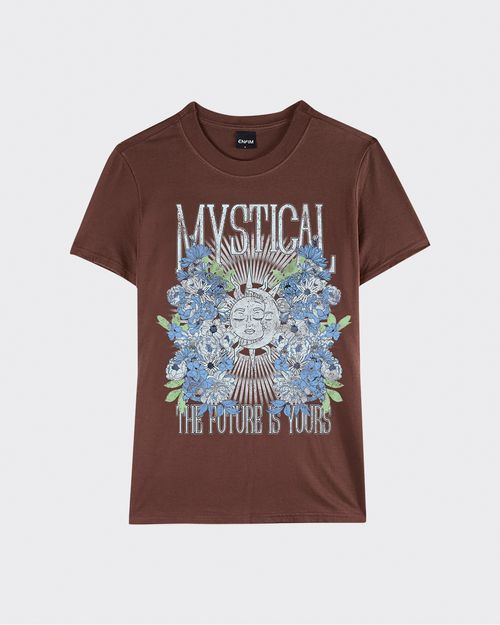 T-Shirt Feminina Mystical The Future Is Yours Em Algodão - ENFIM