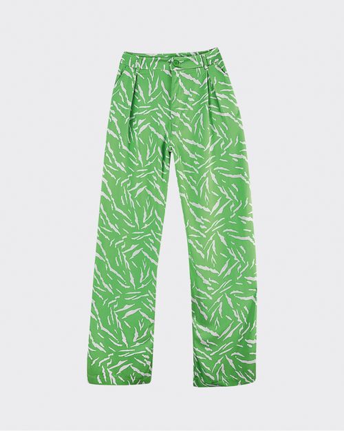 Calça Wide Leg Feminina Pregas Frontais Em Viscose - Enfim
