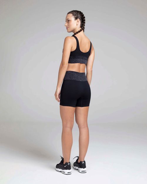 Shorts Feminino Cós Lurex Seamless Em Poliamida - ENFIM