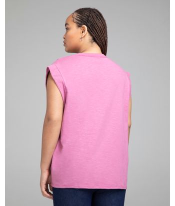 T-Shirt Feminina Muscle Tee Em Malha Flamê - ENFIM
