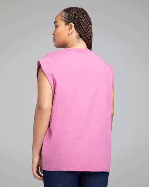 T-Shirt Feminina Muscle Tee Em Malha Flamê - ENFIM