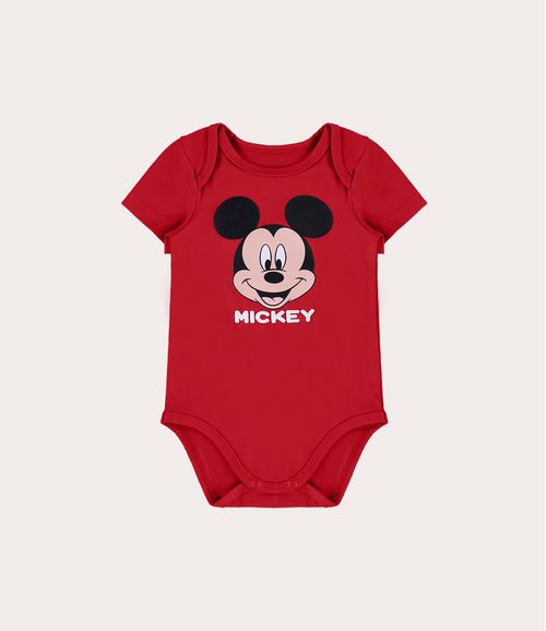 Body Bebê Mickey Mouse Disney® Em Algodão Malwee Kids