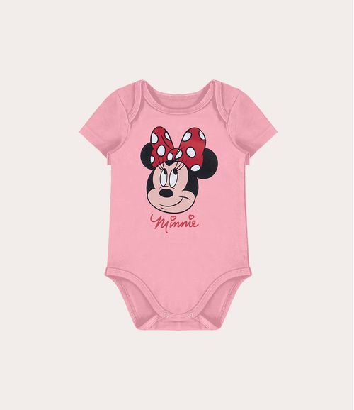 Body Bebê Minnie Mickey Disney® Em Algodão Malwee Kids