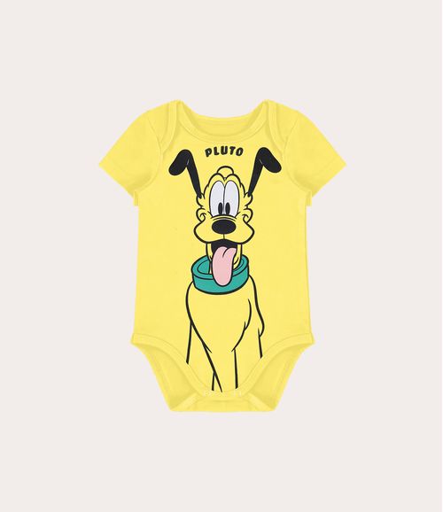 Body Bebê Pluto Mickey Disney® Em Algodão Malwee Kids