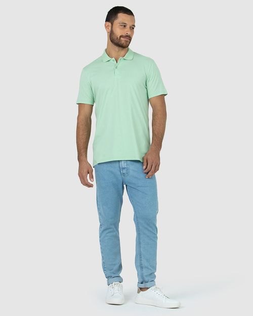 Camisa Polo Básica Masculina Peitilho Frontal Em Algodão