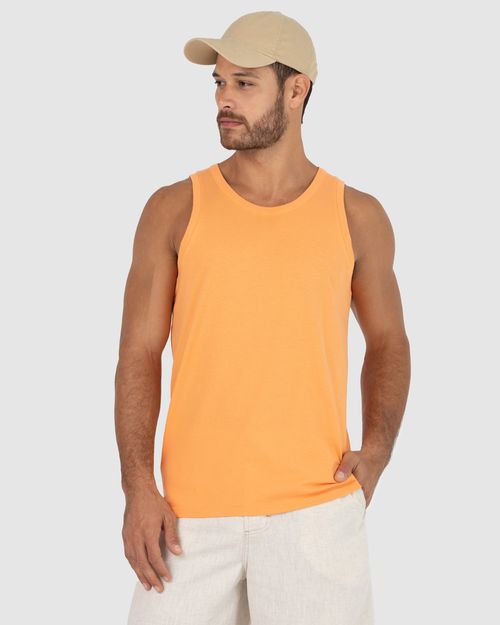 Regata Básica Masculina Decote Redondo Em Algodão