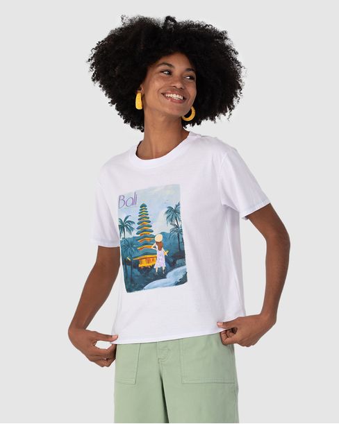 Camiseta Feminina Bali Indonesia Em Algodão