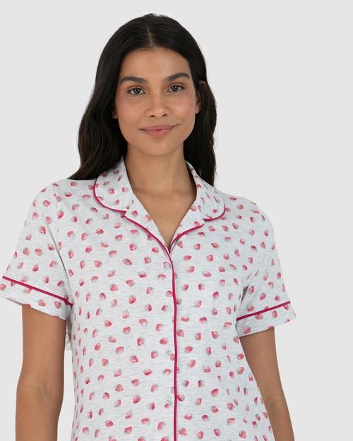 Camisola Americana Feminina Estampada Em Algodão