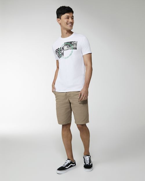 Camiseta Slim Masculina Em Algodão - ENFIM