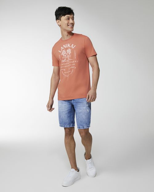 Camiseta Regular Masculina Em Algodão - ENFIM