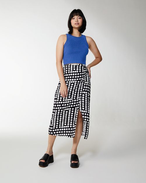 Blusa Cropped Cut Out Feminina Em Tricô Canelado - ENFIM